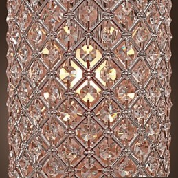 Crystal Drop Pendant Light in Cylinder Style