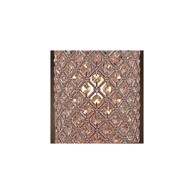 Crystal Drop Pendant Light in Cylinder Style