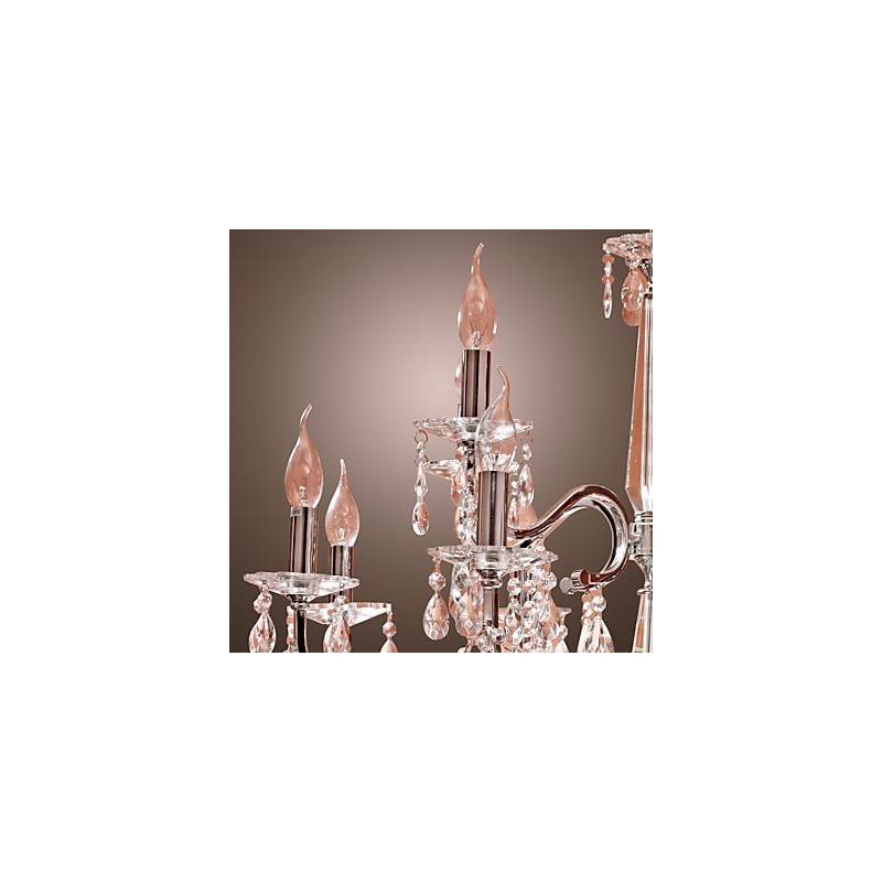 Chandelier Crystal Modern 2 Tiers Living 12 Lights