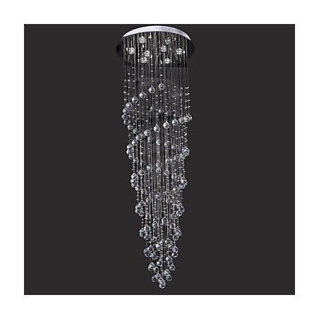 Modern Contemporary Crystal Chrome Metal Flush Mount
