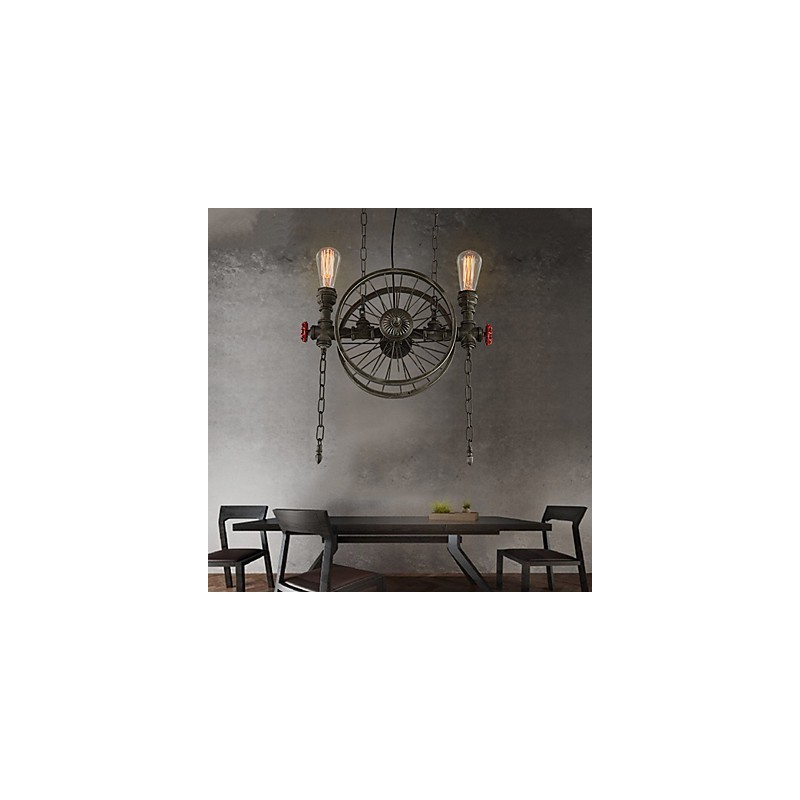 American Iron wheel Chandelier