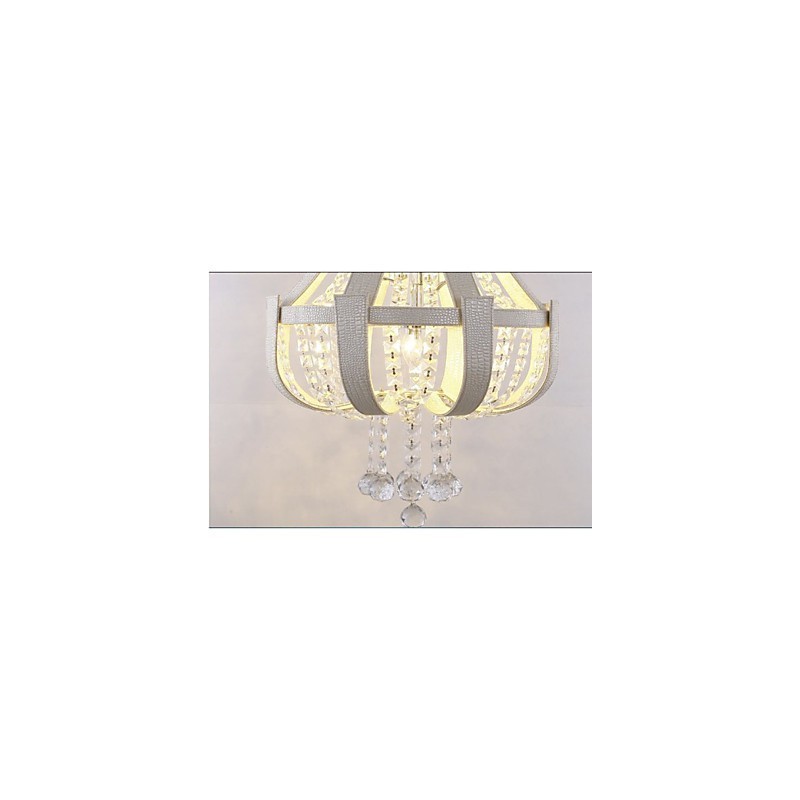 Post Modern Luxury Leather Crystal Creative Lron Chandelier