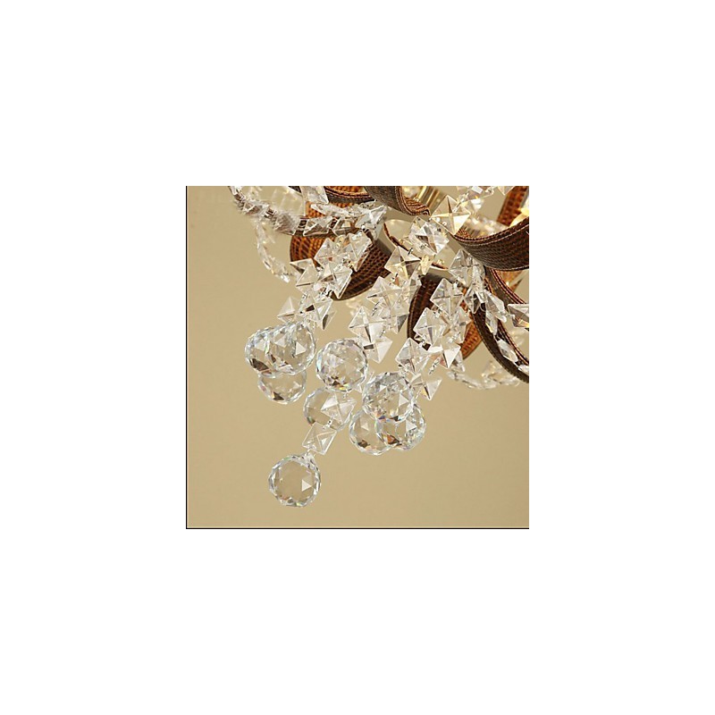 Post Modern Luxury Leather Crystal Creative Lron Chandelier