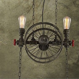 American Iron wheel Chandelier