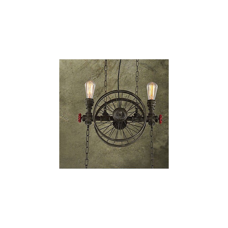 American Iron wheel Chandelier