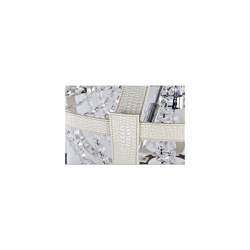 Post Modern Luxury Leather Crystal Creative Lron Chandelier