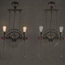American Iron wheel Chandelier