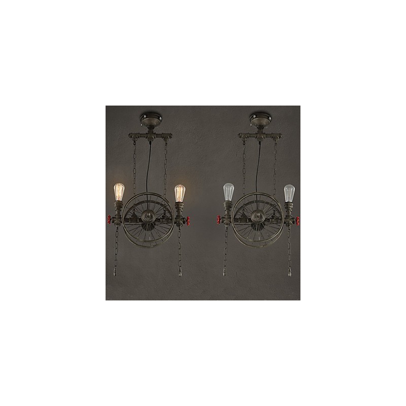 American Iron wheel Chandelier
