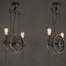American Iron wheel Chandelier