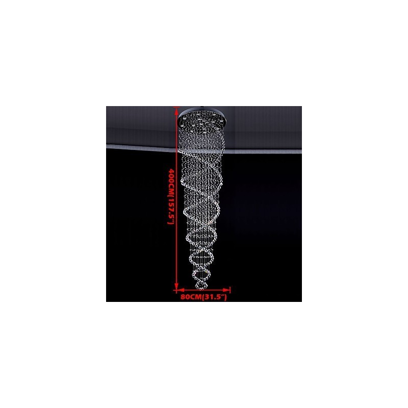 Ceiling Crystal Pendant Lighting Lamps 13 Lights Modern Silver Canpoy Transparent K9 Crystal Fixtures