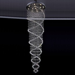 Ceiling Crystal Pendant Lighting Lamps 13 Lights Modern Silver Canpoy Transparent K9 Crystal Fixtures