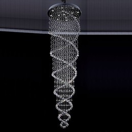 Ceiling Crystal Pendant Lighting Lamps 13 Lights Modern Silver Canpoy Transparent K9 Crystal Fixtures