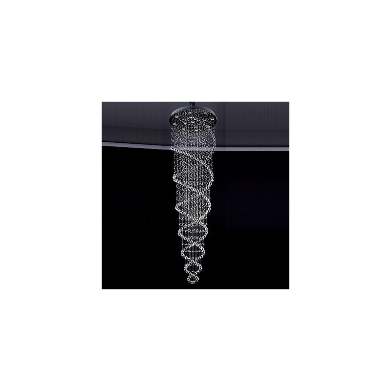 Ceiling Crystal Pendant Lighting Lamps 13 Lights Modern Silver Canpoy Transparent K9 Crystal Fixtures