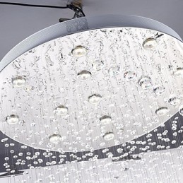 Ceiling Crystal Pendant Lighting Lamps 13 Lights Modern Silver Canpoy Transparent K9 Crystal Fixtures