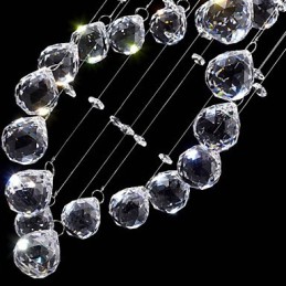 Ceiling Crystal Pendant Lighting Lamps 13 Lights Modern Silver Canpoy Transparent K9 Crystal Fixtures