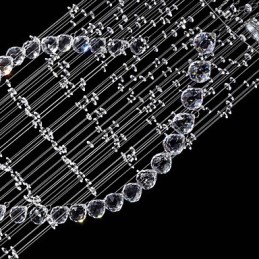 Ceiling Crystal Pendant Lighting Lamps 13 Lights Modern Silver Canpoy Transparent K9 Crystal Fixtures