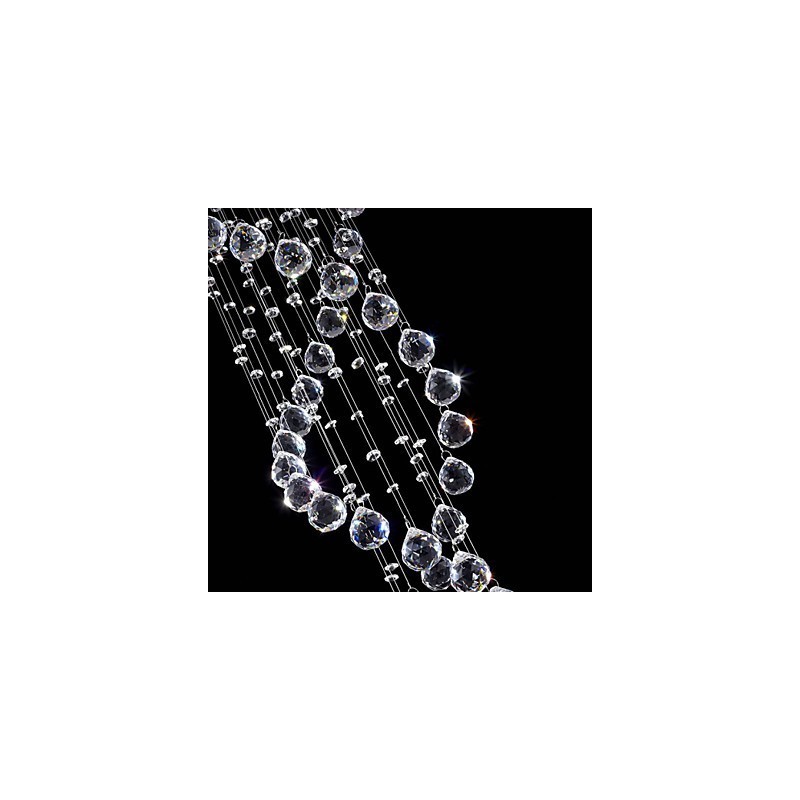 Ceiling Crystal Pendant Lighting Lamps 13 Lights Modern Silver Canpoy Transparent K9 Crystal Fixtures