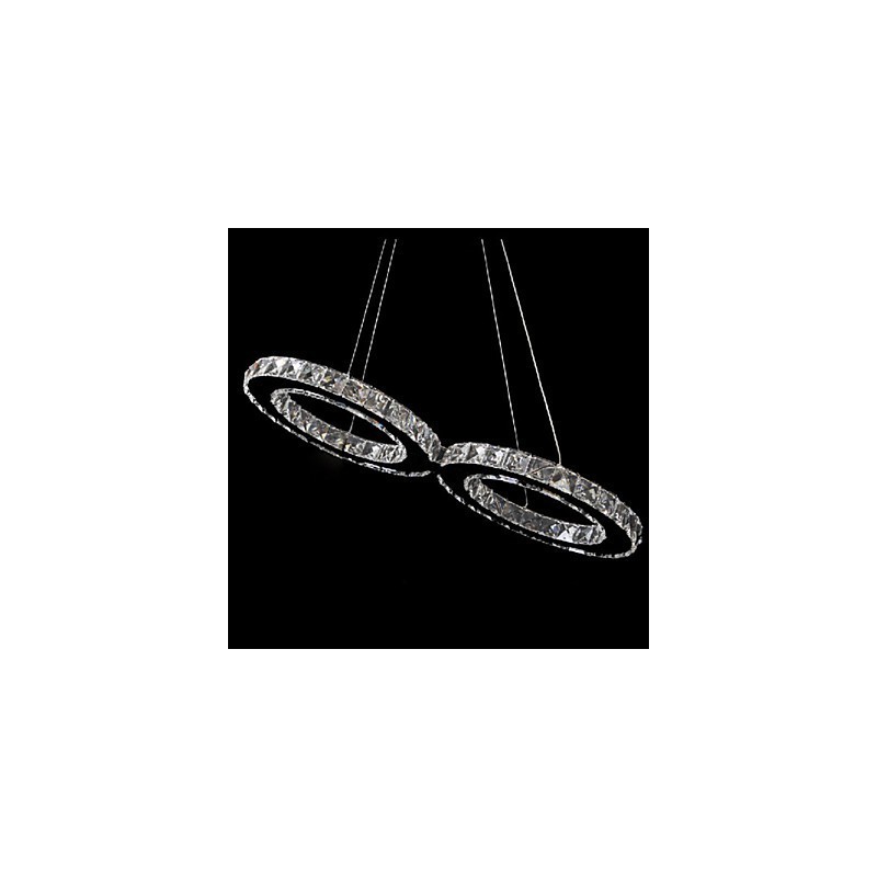 Contemporary Crystal Chrome Metal Pendant Light