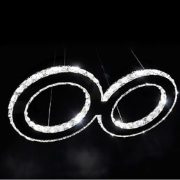 Contemporary Crystal Chrome Metal Pendant Light