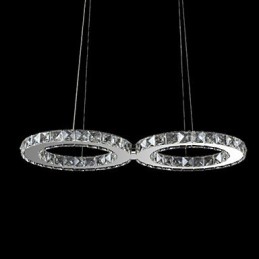Contemporary Crystal Chrome Metal Pendant Light