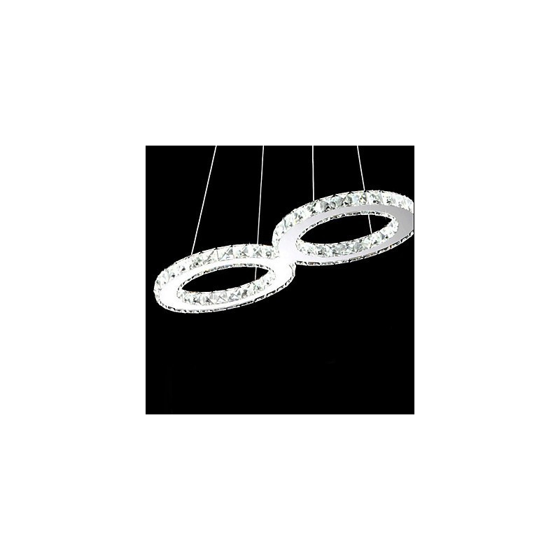 Contemporary Crystal Chrome Metal Pendant Light