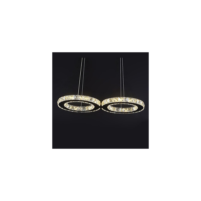 Contemporary Crystal Chrome Metal Pendant Light