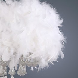 Modern Contemporary Drum Crystal Mini Style Electroplated Pendant Light