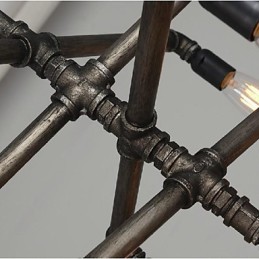 Traditional Classic Vintage Retro Lantern Country Painting Metal Pendant Light