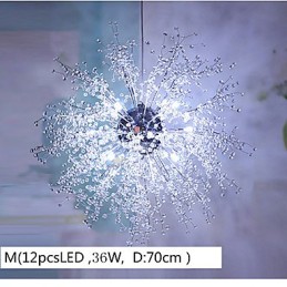 Globe Crystal Chrome Metal Chandelier Pendant Light
