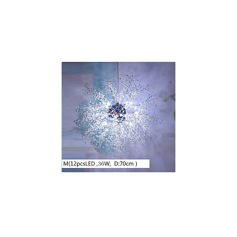 Globe Crystal Chrome Metal Chandelier Pendant Light