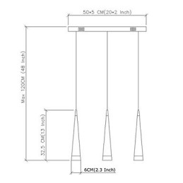 Modern Contemporary Chrome Metal Pendant Light