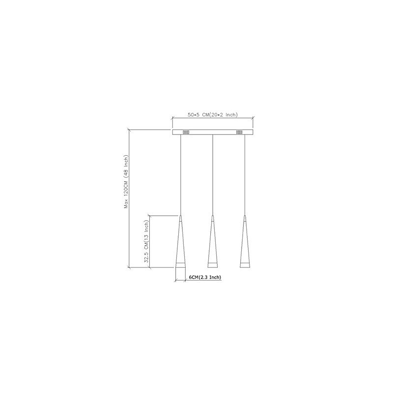 Modern Contemporary Chrome Metal Pendant Light