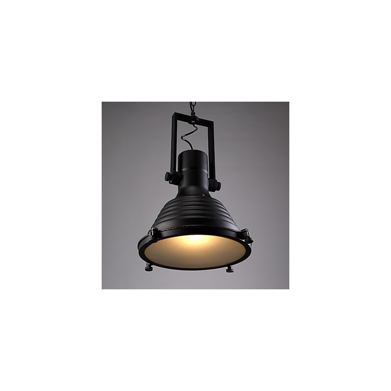 Black Retro Iron Pendant Lamp and Glass Shade Shop