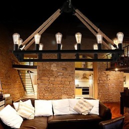 Country Designers Painting Metal Pendant Light