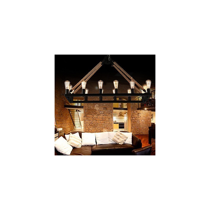 Country Designers Painting Metal Pendant Light