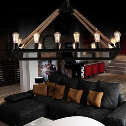 Country Designers Painting Metal Pendant Light