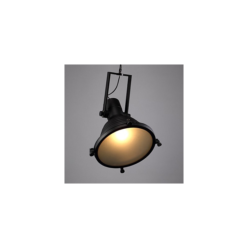 Black Retro Iron Pendant Lamp and Glass Shade Shop