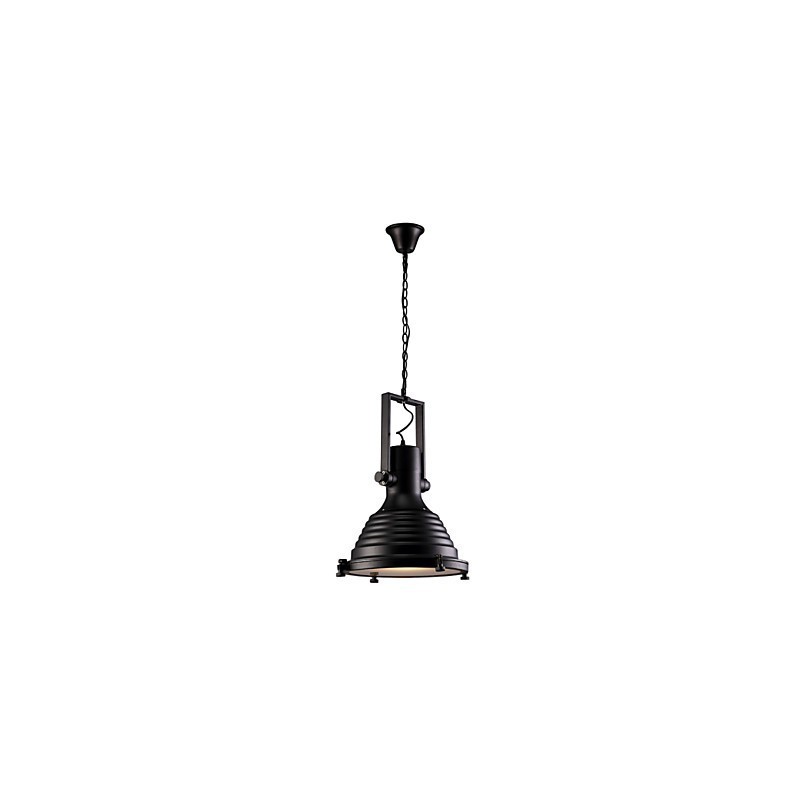 Black Retro Iron Pendant Lamp and Glass Shade Shop