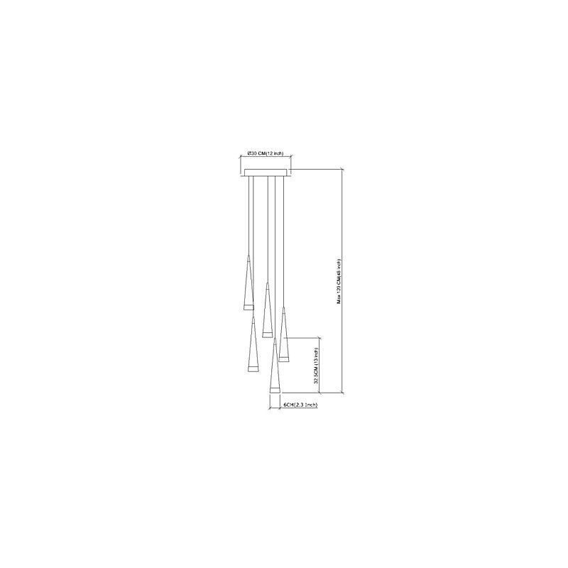 Modern Contemporary Chrome Metal Pendant Light