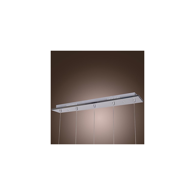 Modern Contemporary Island Crystal Chrome Pendant Light