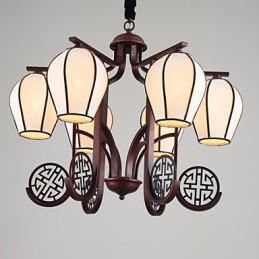 Rustic Lodge Vintage Mini Style Electroplated Metal Chandelier