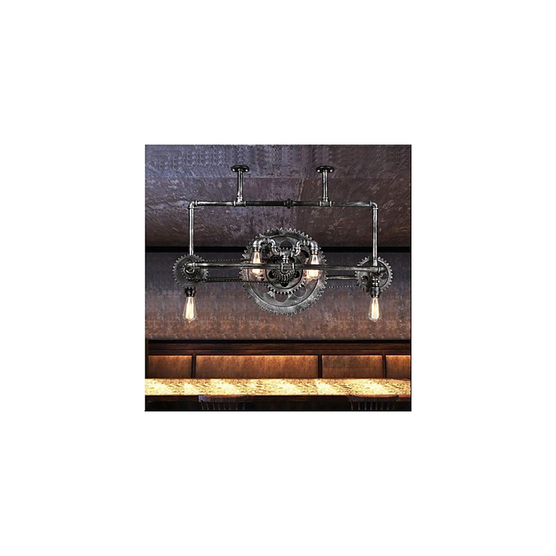 Iron Pipe Chandelier Industrial Wind gear Hanging Lamp