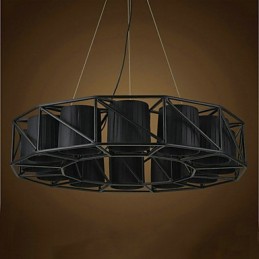 Vintage Country Painting Metal Pendant Light Garage