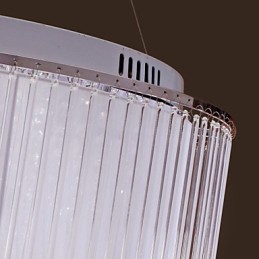 Modern Contemporary Drum Crystal Electroplated Pendant Light