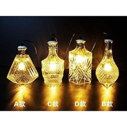 Crystal Glass Lamp 4Lights Shade Minimalist Bottle Lights