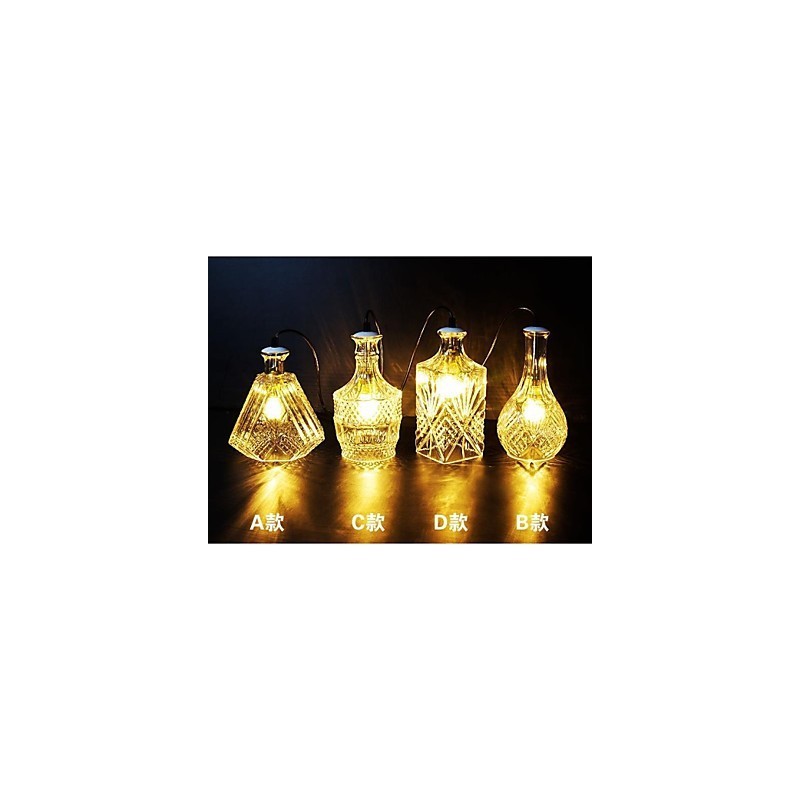 Crystal Glass Lamp 4Lights Shade Minimalist Bottle Lights