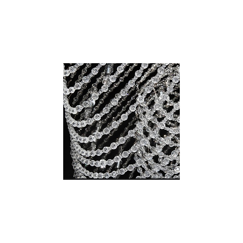 Traditional Classic Crystal Chrome Metal Chandelier