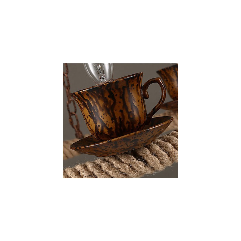 Ceramic Industry Wind Rope Chandelier RetroLron Chandelier Simple