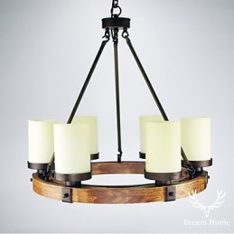 Vintage Old Wood Wooden Chandelier