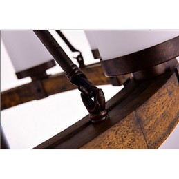 Vintage Old Wood Wooden Chandelier